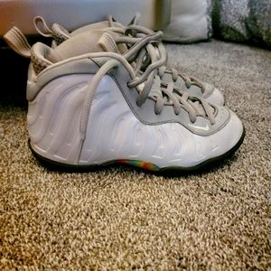 Nike Little Posite One KSA GS Youth Sneakers Lt Smoke Grey White